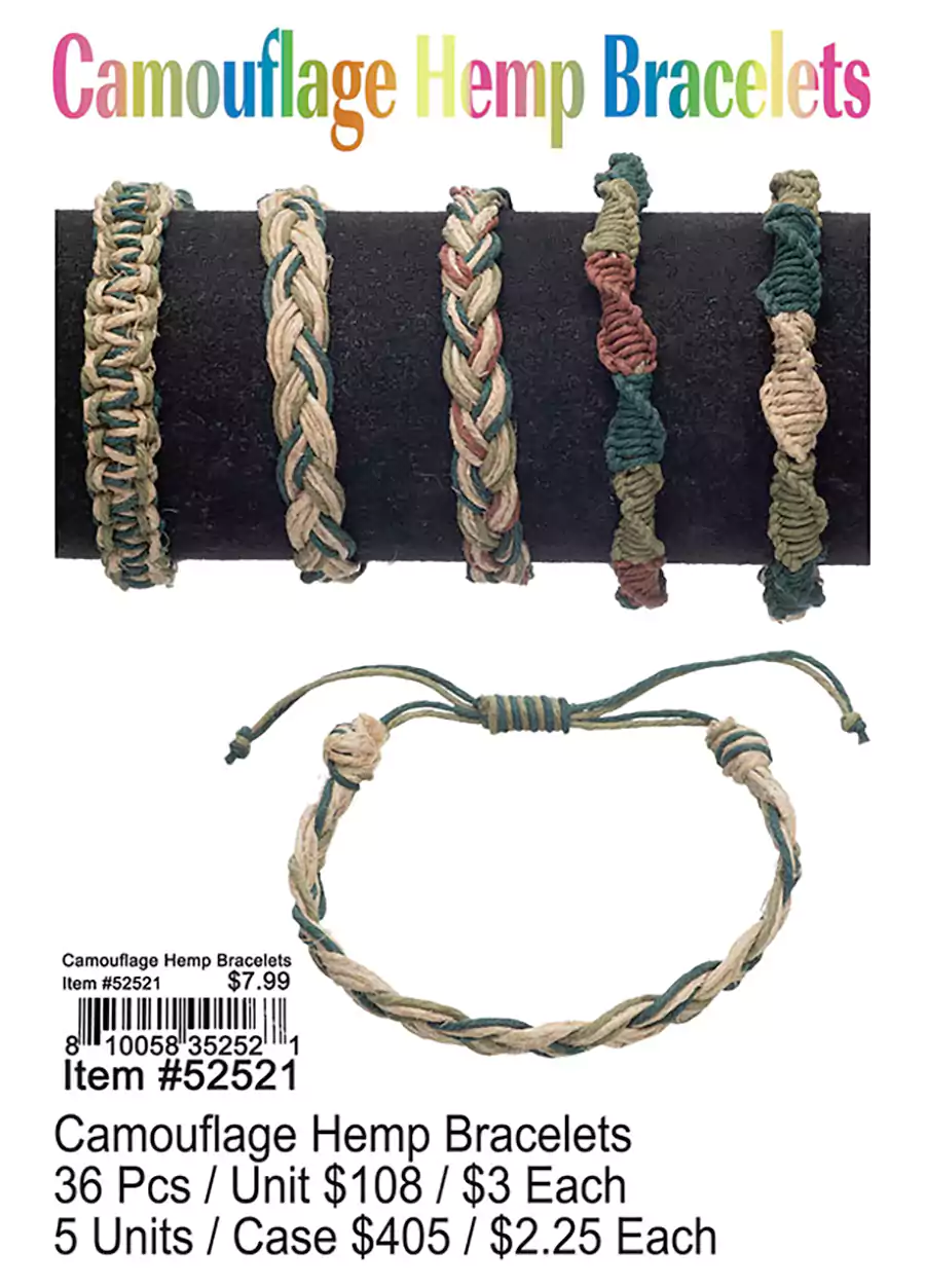 Camouflage Hemp Bracelets